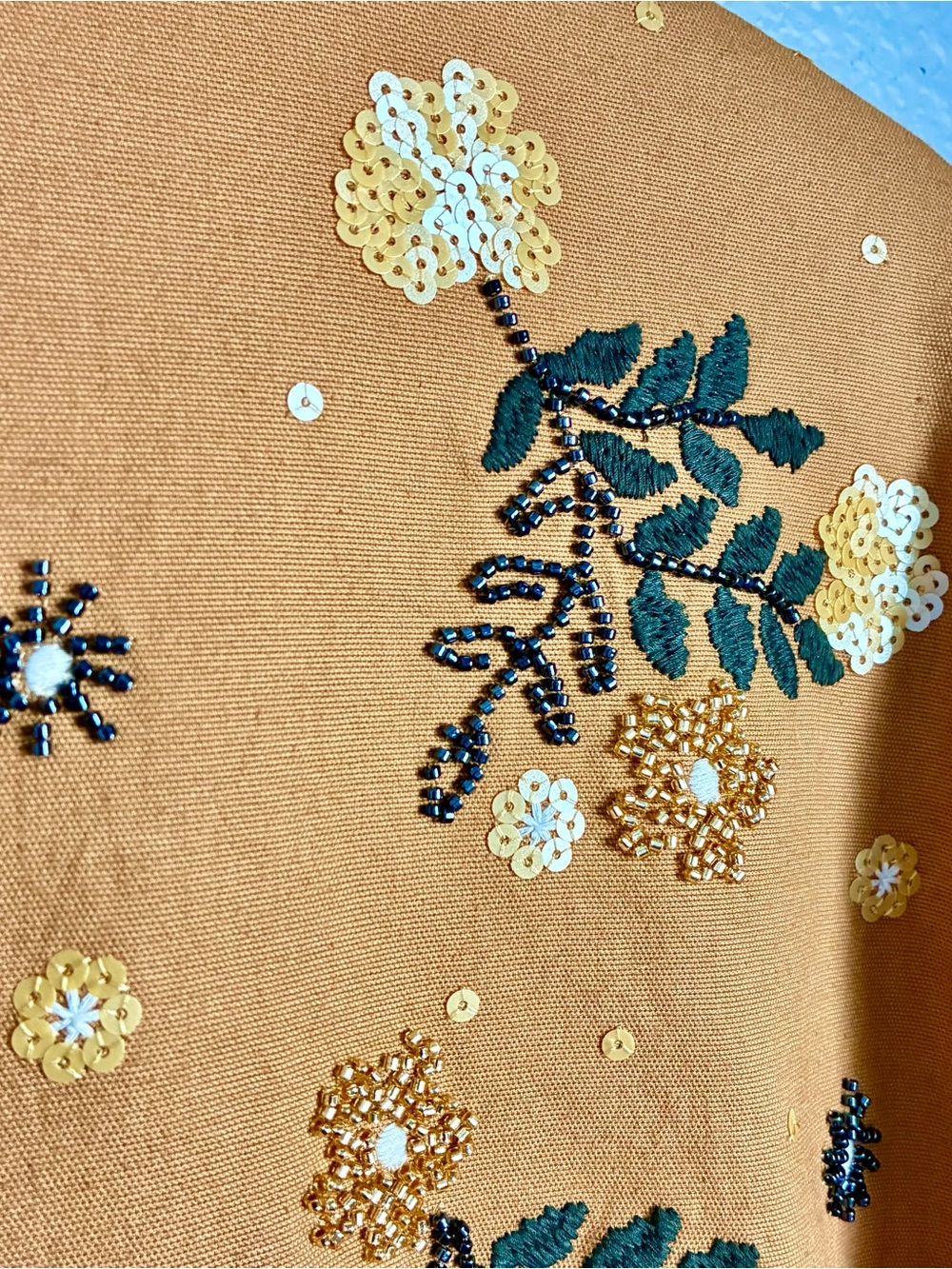 Pilcro Mustard Yellow Embroidered Utility Jacket - Picture 4 of 7